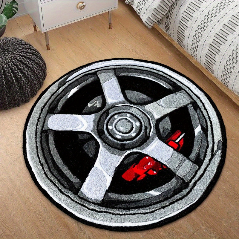 Home Bathroom Door Design - VIKAMA Auto Velg Ontwerp Rond Tapijt