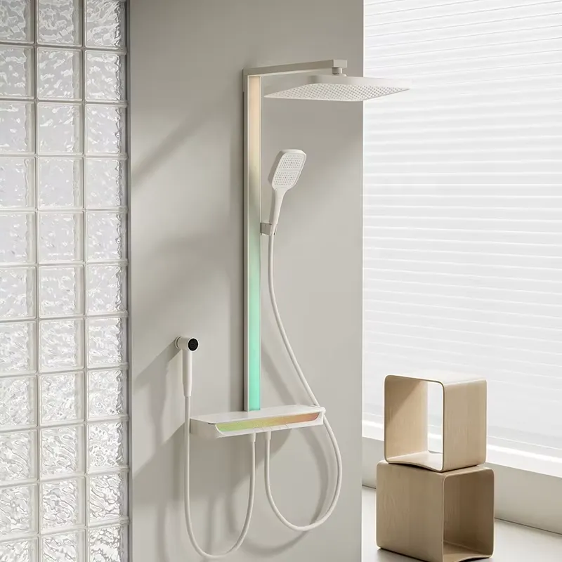 Home Bathroom Spa - Messing digitale watervaldoucheset, aan de muur
