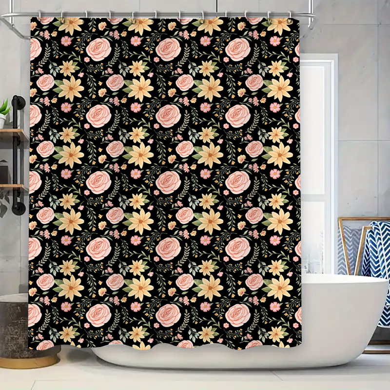 Home Bathroom Remodel - Zwart Wit Patroon Douchegordijn Elegant Bad