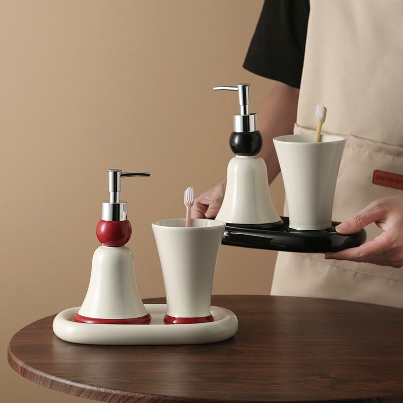 Home Bathroom Ware - Badkamer keramische lotionfles, handdesinfectiemiddel aparte fles,