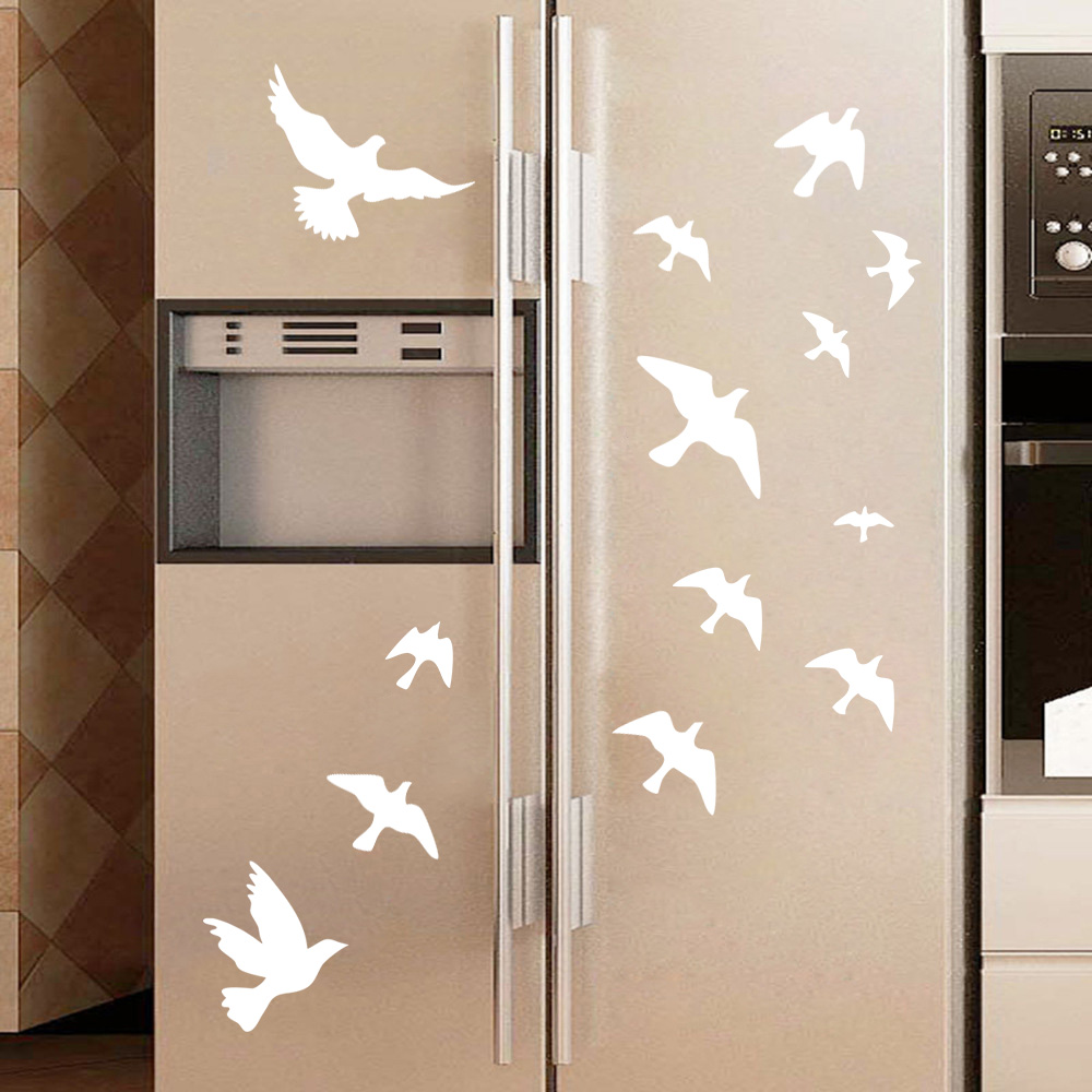 Home Bathroom Floor Tiles - 12 Stks/set Vogel Muurstickers Home Decoratie