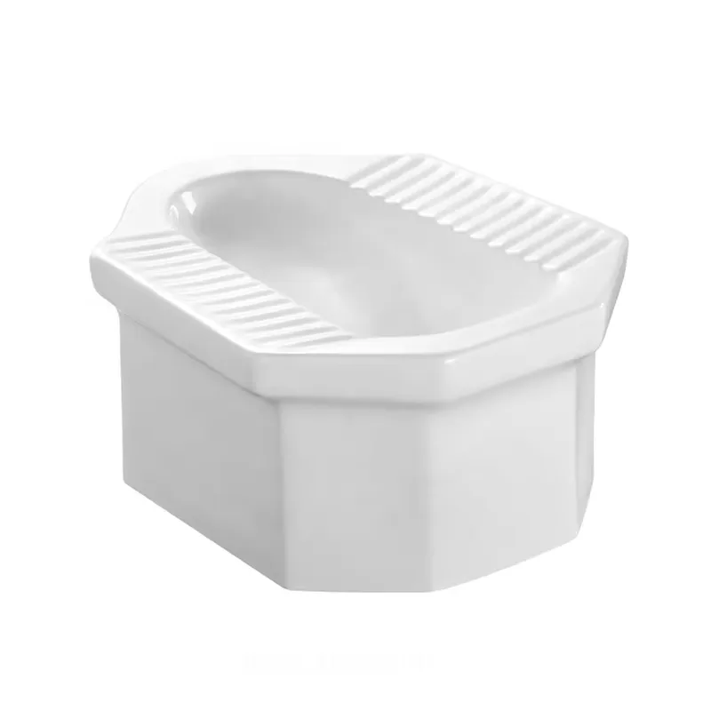 Home Bathroom Ware - Keramisch hurktoilet met zitting, modern spoelontwerp,