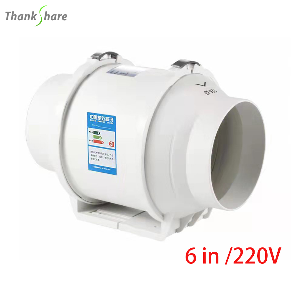 Home Bathroom Vent Fans - 6 Inch Stille Muur Extractor Uitlaatkanaal