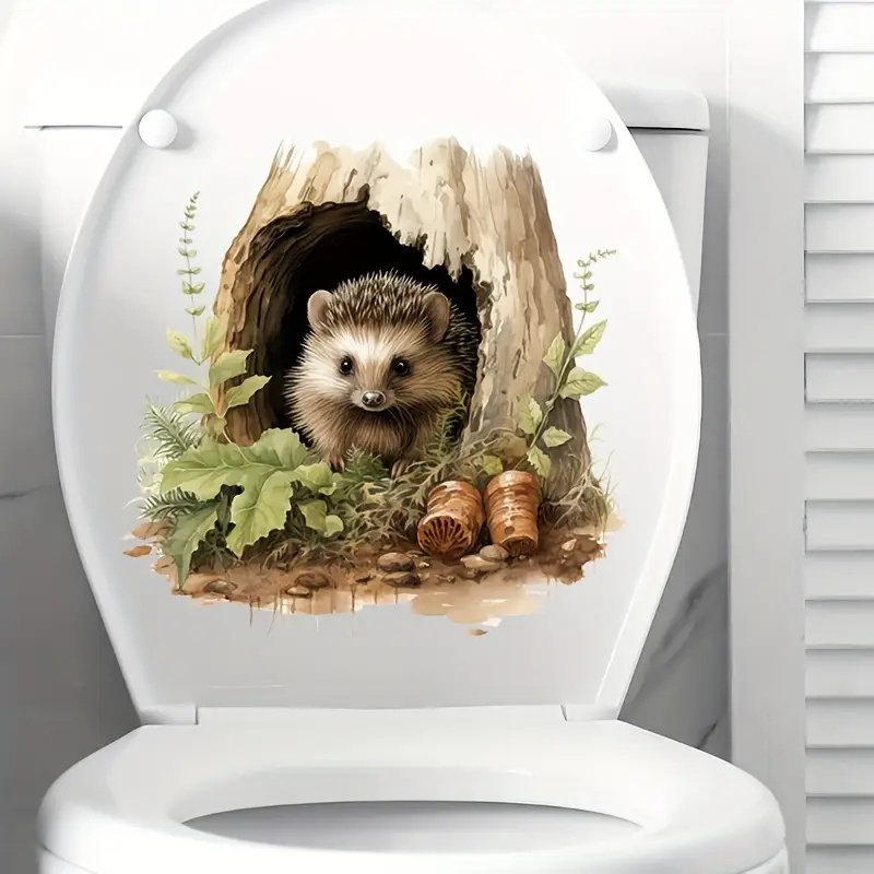 Home Bathroom Door Design - Kleine Egel Gat Sticker, Toilet Tank