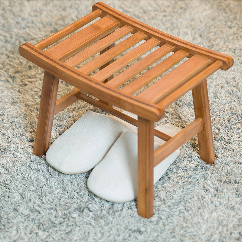 Home Bathroom Spa - 1 stuks bamboe douchebankje antislip klein