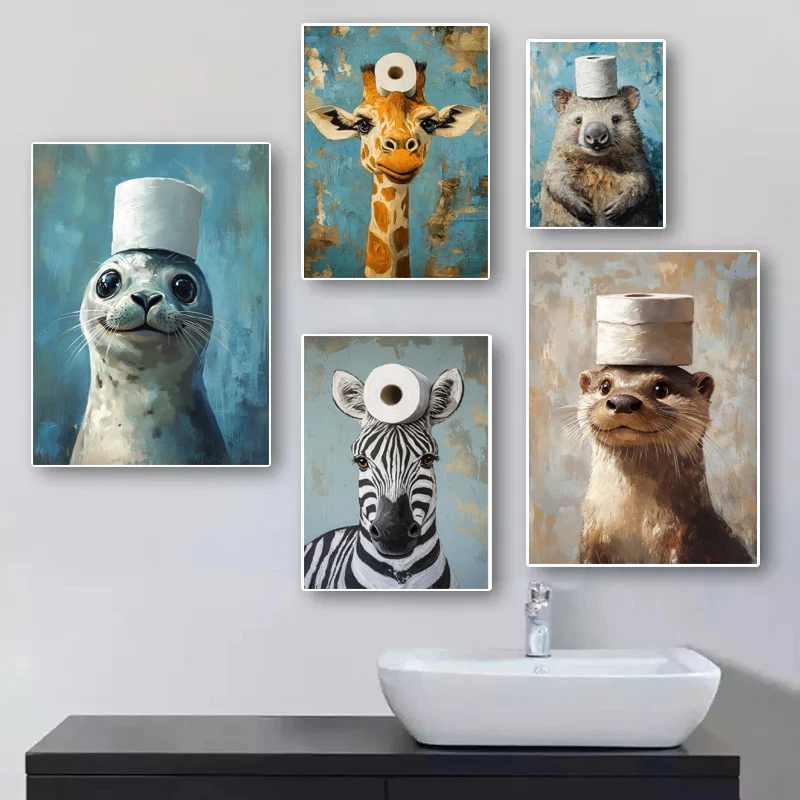 Cartoon Leuke Grappige Dieren  - Home Bathroom Toilet recensie en prijs