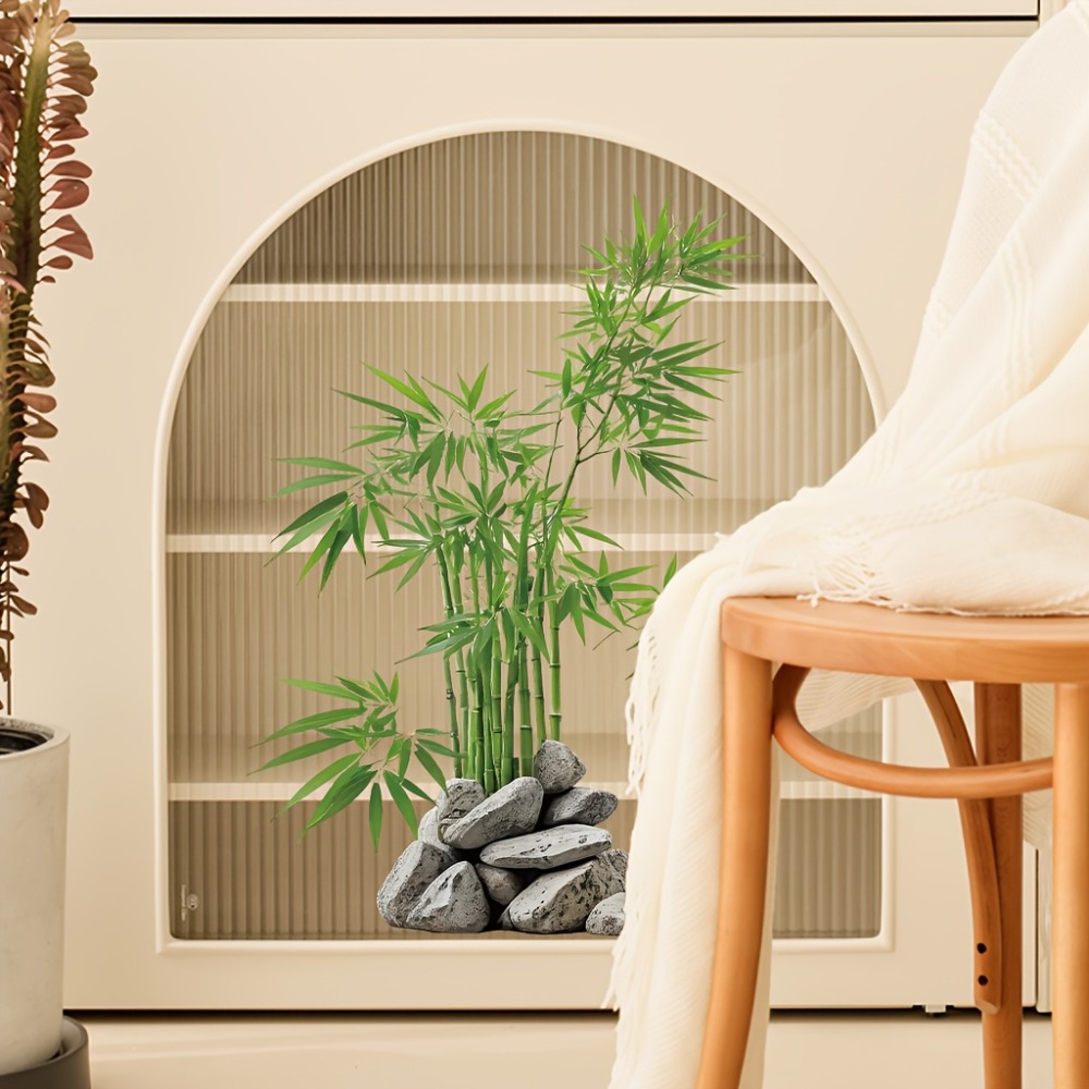 Aquarel groene bamboe blad pla - Home Bathroom Floor Tiles recensie en prijs