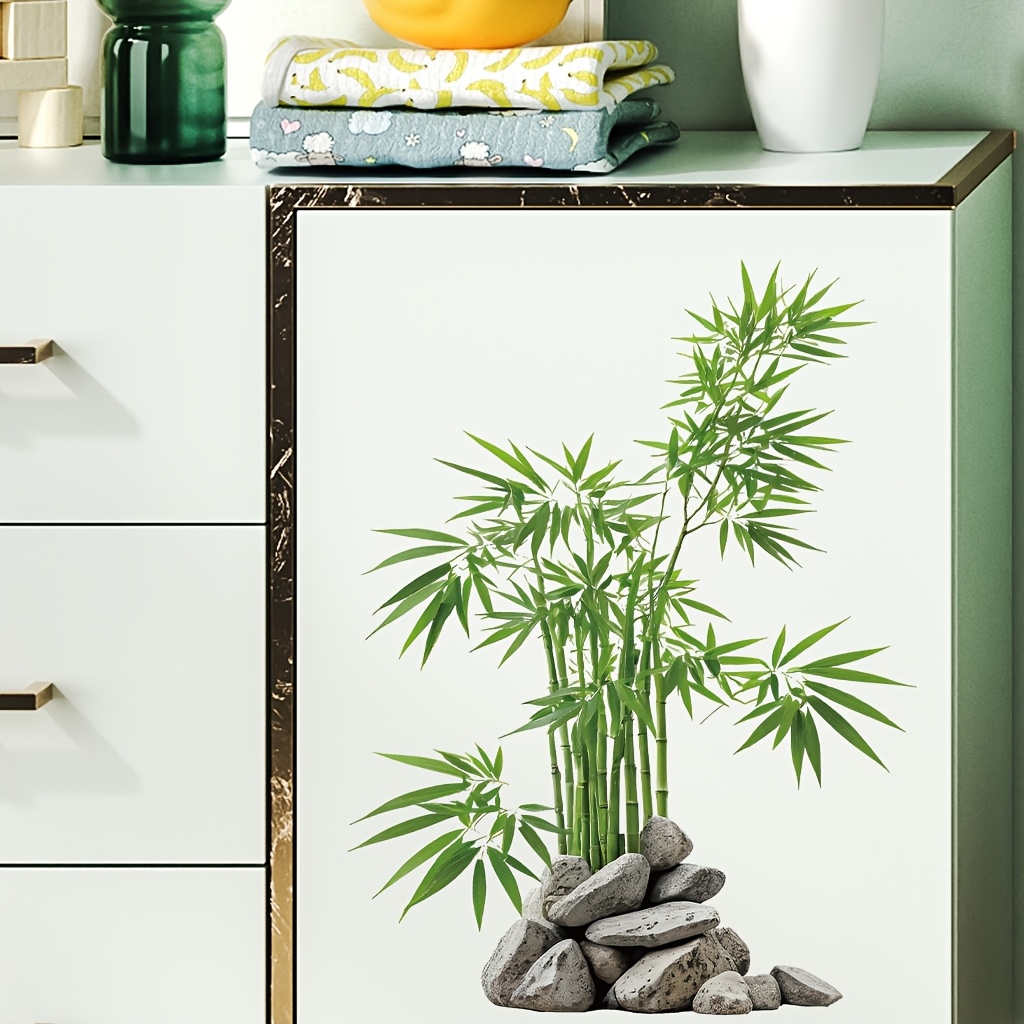 Aquarel groene bamboe blad pla - Home Bathroom Floor Tiles recensie en prijs