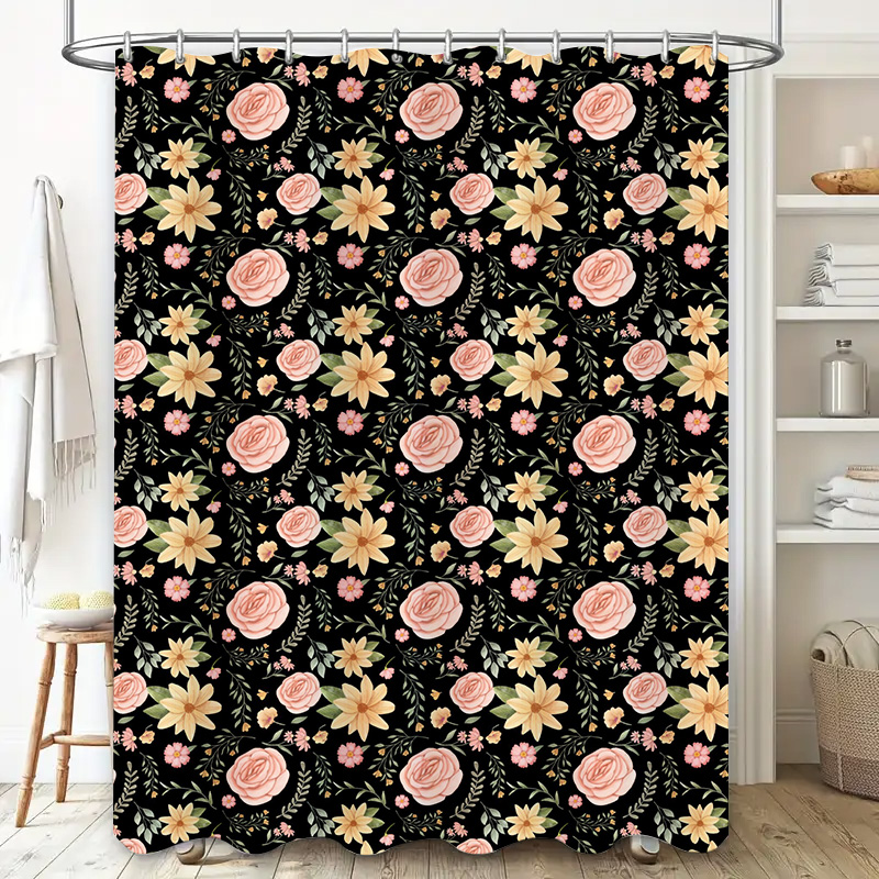 Zwart Wit Patroon Douchegordij - Home Bathroom Remodel recensie en prijs