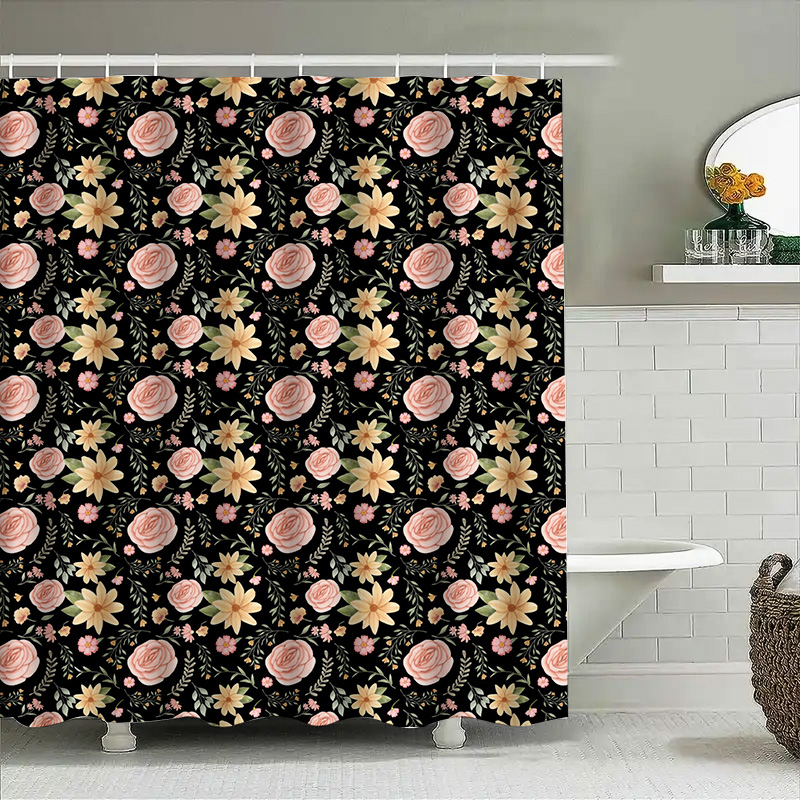 Zwart Wit Patroon Douchegordij - Home Bathroom Remodel recensie en prijs