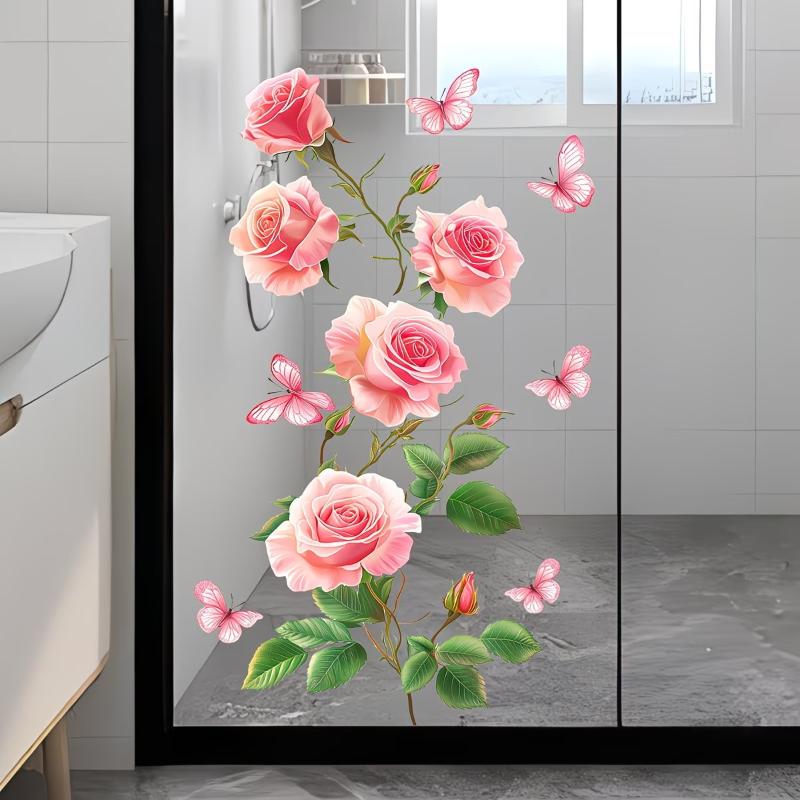 Verwijderbare glazen rozenstic - Home Bathroom Window recensie en prijs