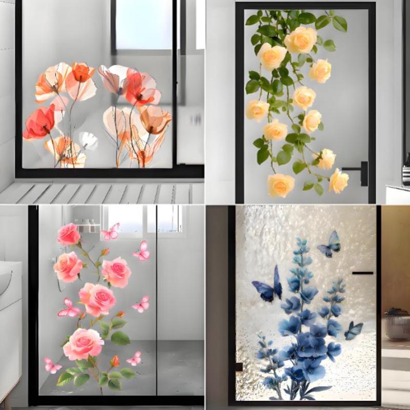 Verwijderbare glazen rozenstic - Home Bathroom Window recensie en prijs