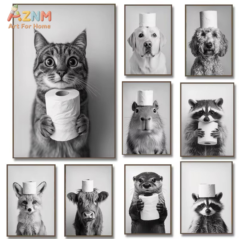 1PC, Highland Cow Otter Cat Ra - Home Bathroom Toilet recensie en prijs