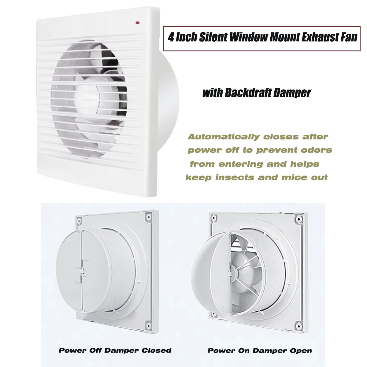 4 inch stille raamventilator m - Home Bathroom Vent recensie en prijs