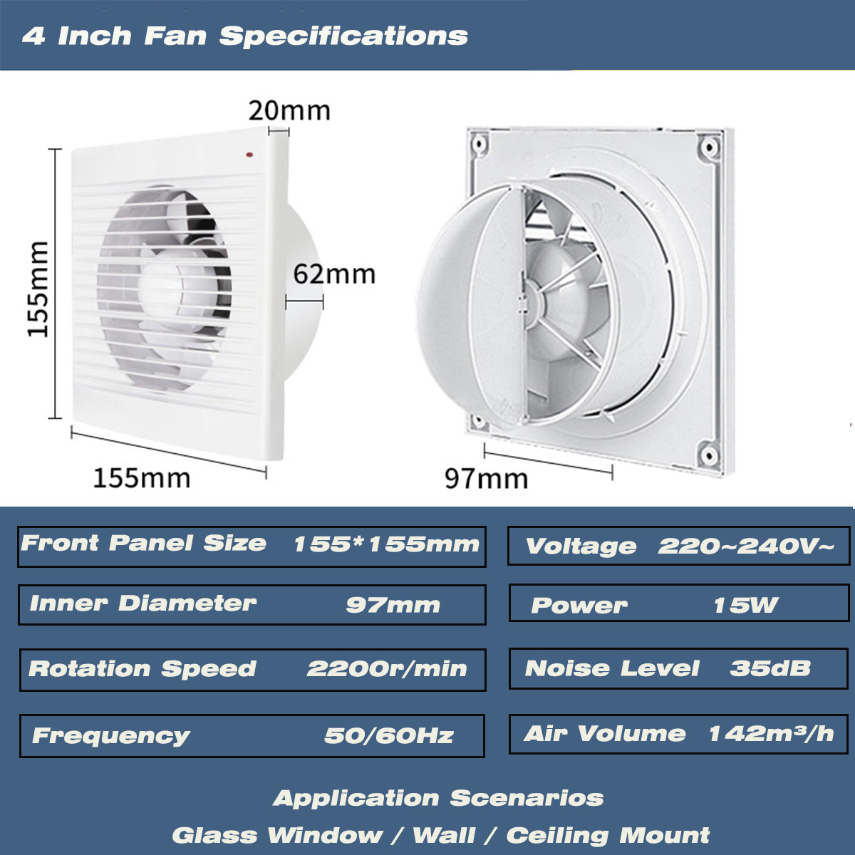 4 inch stille raamventilator m - Home Bathroom Vent recensie en prijs