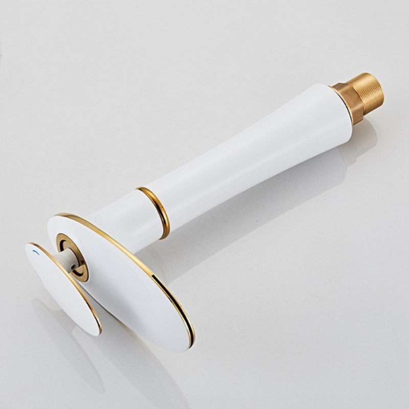 Wit/Zwart Goud Waterval Wastaf - Home Hardware Bathroom Faucets recensie en prijs
