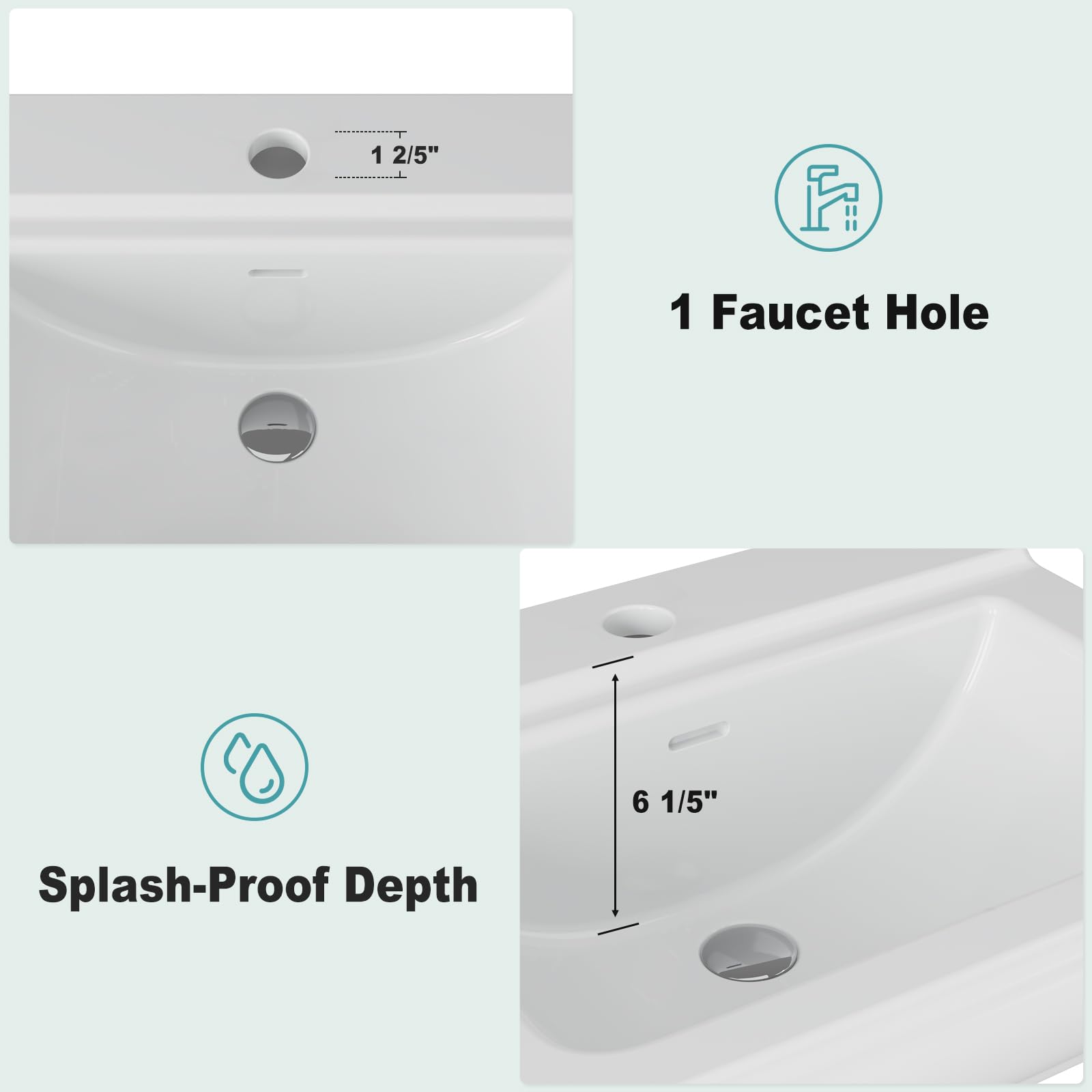 Vierkante keramische wastafel  - Home Bathroom Remodel recensie en prijs