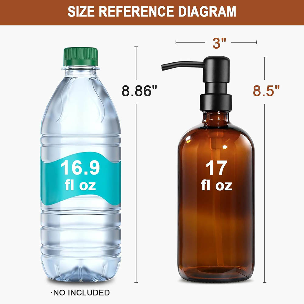 Amberkleurige glazen zeepdispe - Home Bathroom Soap Dispenser recensie en prijs