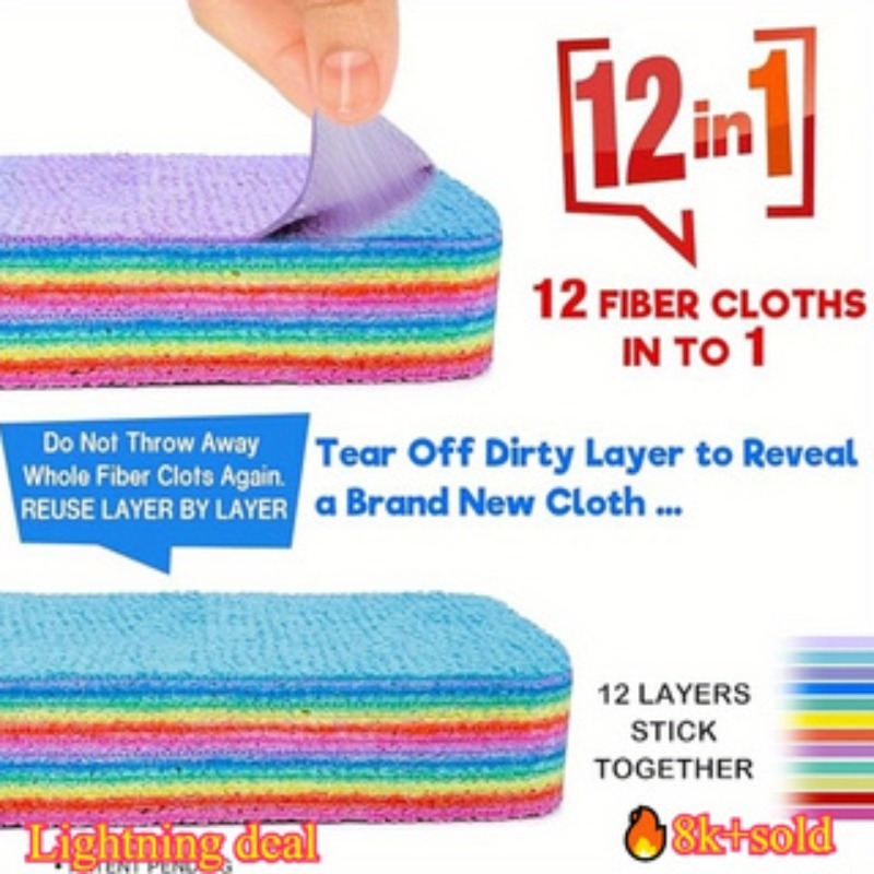 1PC, 12-laags vezel, perfect s - Home Kitchen Bathroom Cleaning recensie en prijs