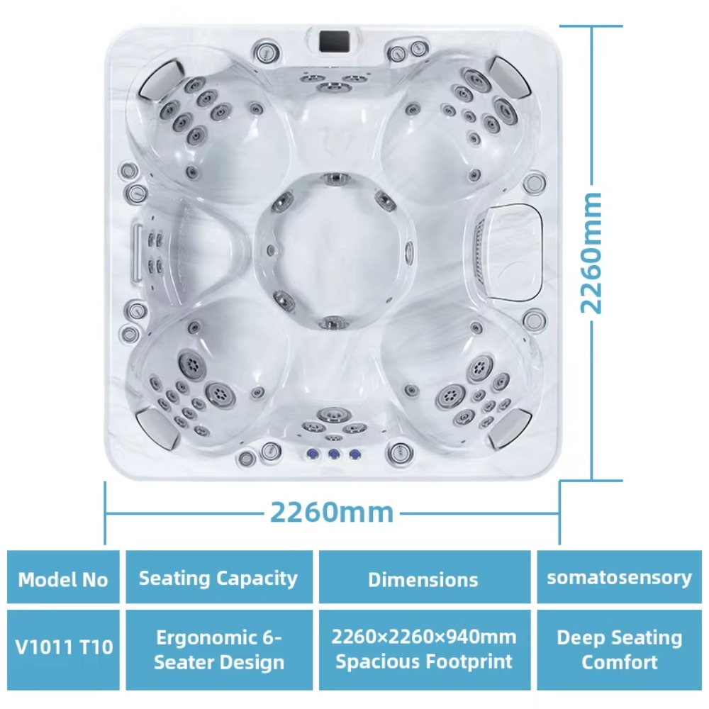Vrijstaande whirlpool massageb - Home Bathroom Spa recensie en prijs