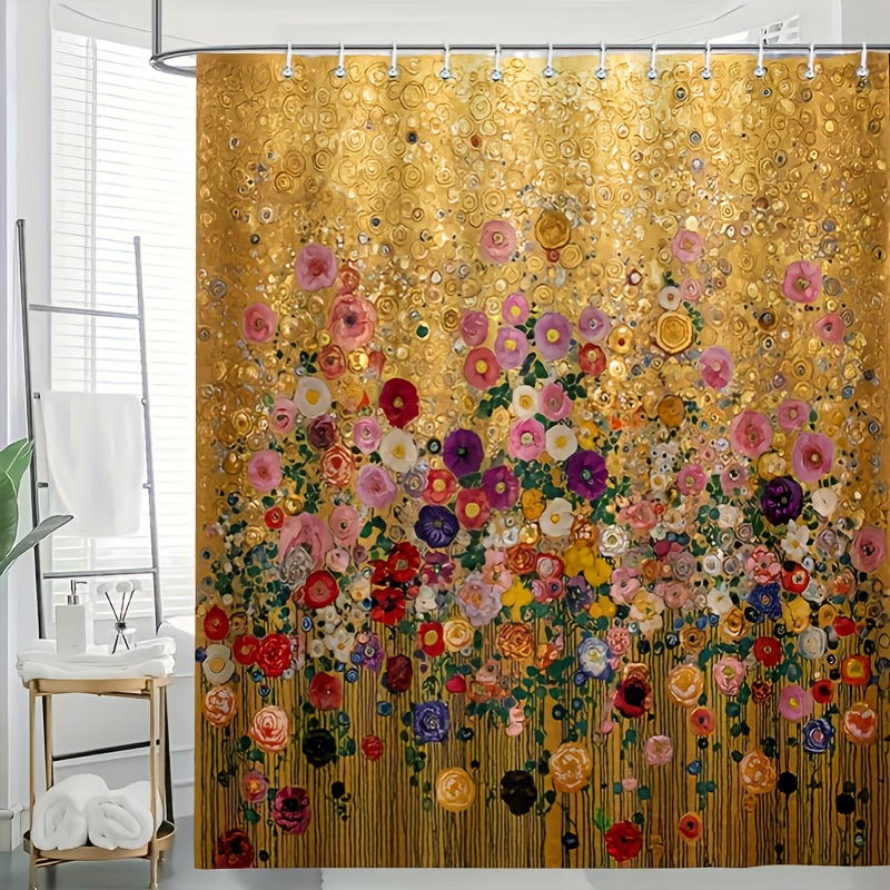 Luxe gouden bloemenprint douch - Home Bathroom Spa recensie en prijs