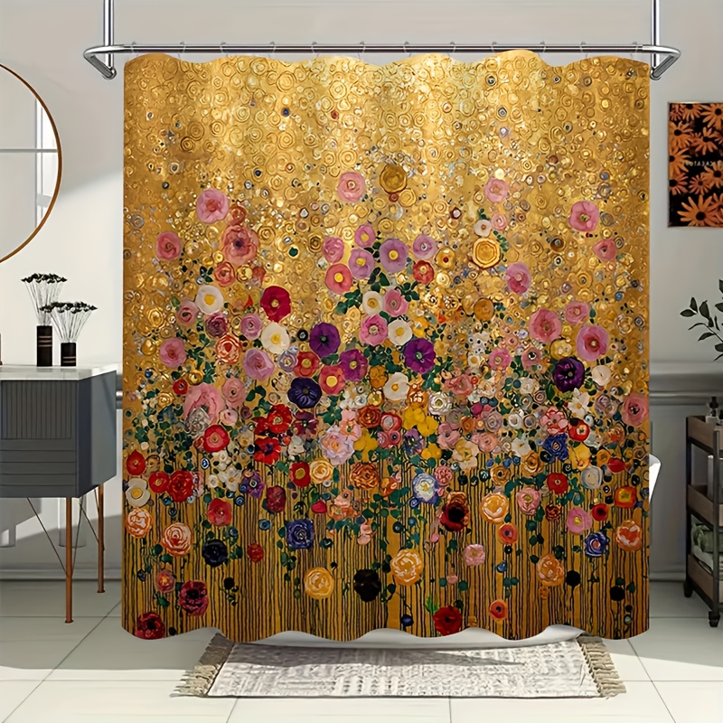Luxe gouden bloemenprint douch - Home Bathroom Spa recensie en prijs