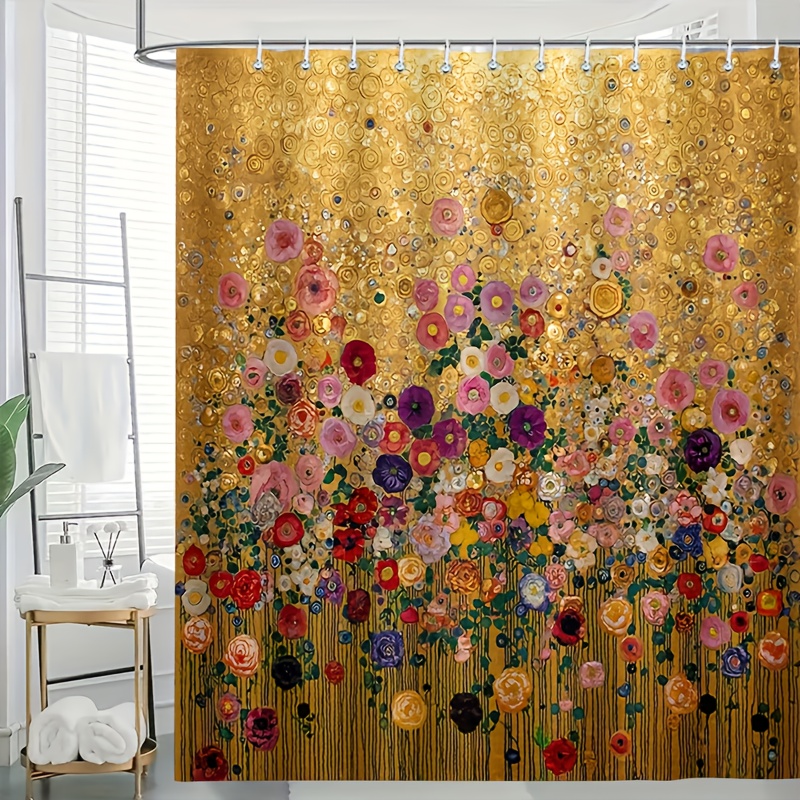 Luxe gouden bloemenprint douch - Home Bathroom Spa recensie en prijs