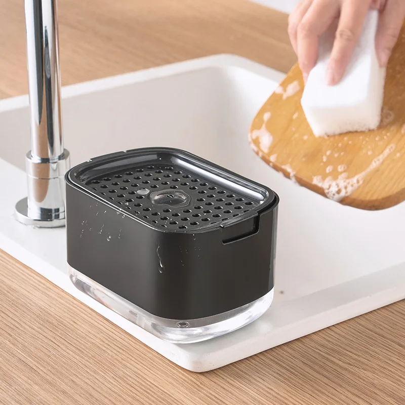 Zeepdispenser met sponshouder  - Home Kitchen Bathroom Cleaning recensie en prijs