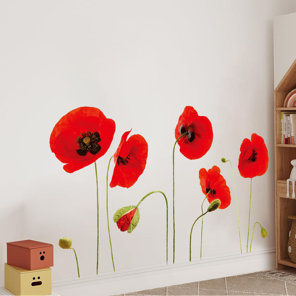 Kleurrijke bloemplanten muurst - Home Bathroom Floor Tiles recensie en prijs