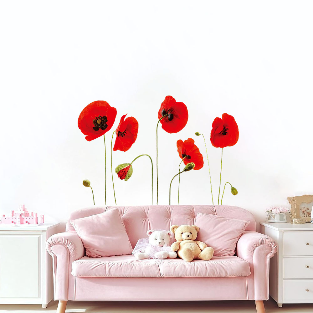 Kleurrijke bloemplanten muurst - Home Bathroom Floor Tiles recensie en prijs