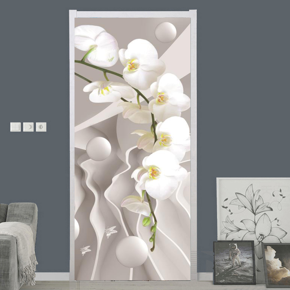 Witte Roos Bloem Behang Voor D - Home Bathroom Door Design recensie en prijs