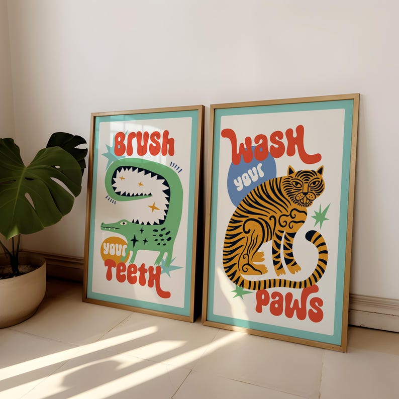 2 stks/set Tijger Wassen Uw Po - Home Bathroom Toilet recensie en prijs